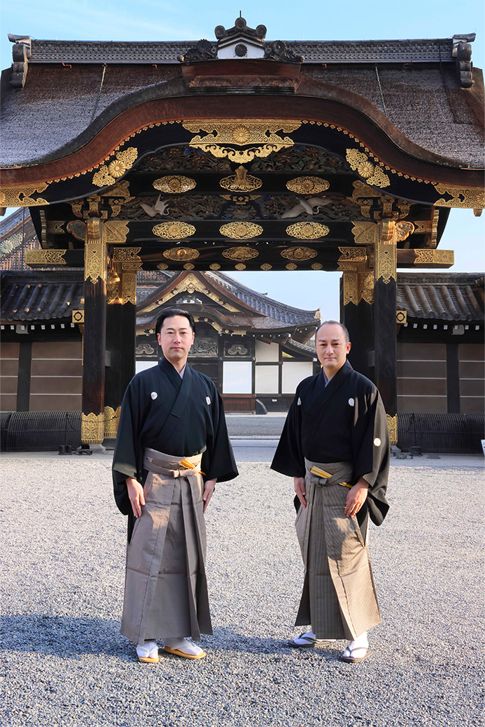 寛永行幸で猿楽が上演された二条城にて撮影