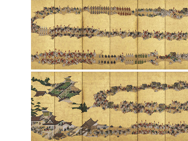 保護中: 【寛永情報】岡田美術館 特集展示に寛永ゆかりの「二条城行幸図屏風」が展示されています（2026年6月7日まで）