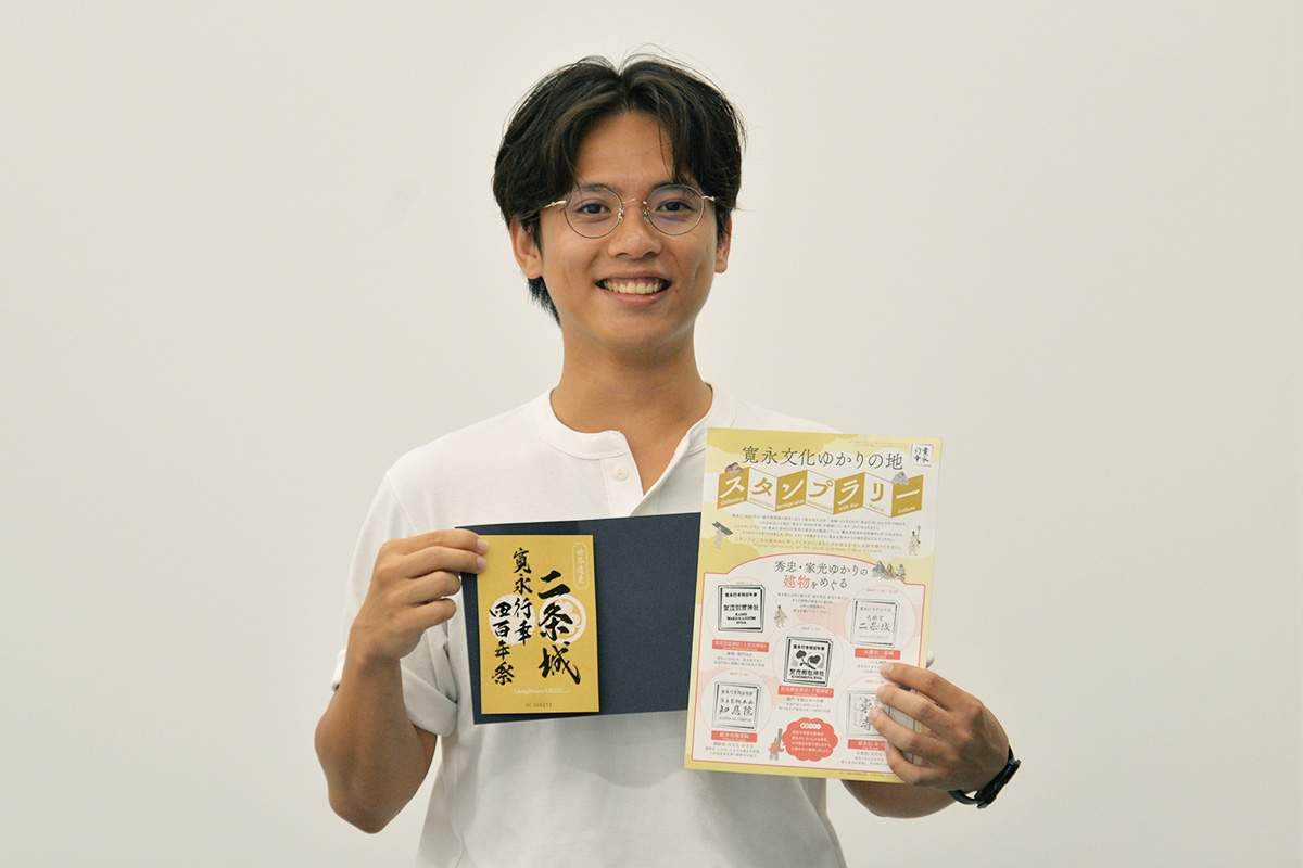 台湾からの留学生、Wu Chun-Yi（吳俊毅）さんが「寛永文化ゆかりの地